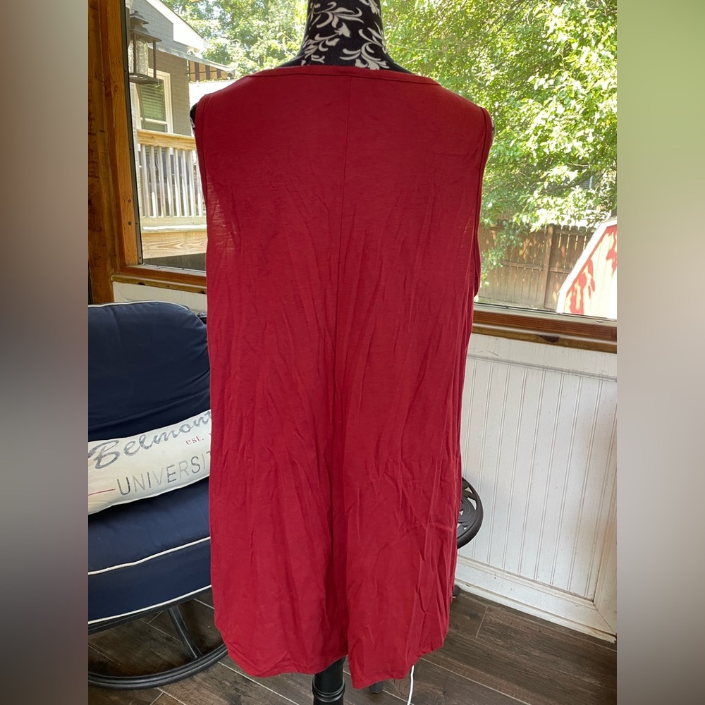 Women's Red Tank Top - Picture 3 of 6